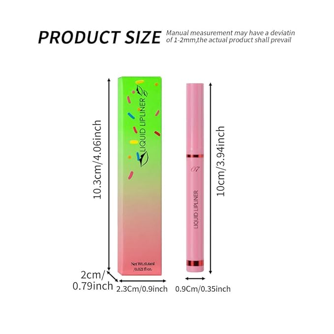 Hxssll Deep Plum Lip Liner Stain – 24H Longwear Waterproof Matte Lip Contour Pen, Transfer-Proof Precision Marker for Defining & Outlining Lips All Day Stay Lip Lip Liner Marker 07#