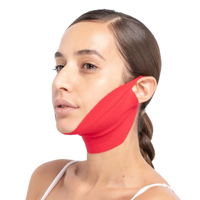 MISS SPA V-Line Patch, Neck and Face Toning Mask, Double Chin Face Mask, Chin Strap Anti-aging and Anti-wrinkle, V Shaped Contouring Face Mask, 4 Pack