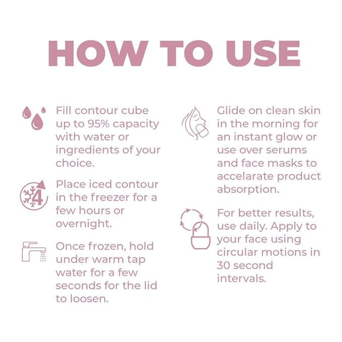 Ice Roller for Face, Ice Face Roller for Eyes, Neck and Cold Therapy for Injuries. Ice Mold for Face Massager, Skin Care. Remove Fine Lines, Shrink Pores, Reduce Acne (Pink)