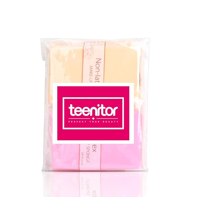 Teenitor 48 Pieces Makeup Sponge Blender For Face Curve Blending, Latex Free Small Wedge Shaped Smooth Apply Beauty Sponge Applicator For Liquid Cream Foundation Festival Makeup
