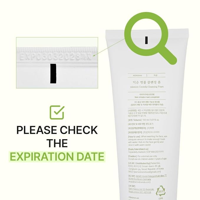mixsoon Centella Cleansing Foam Low pH Cleansing and Soothing for Face, Face Wash with Centella Asiatica Extract, Hydrating Formula 150ml / 5.07 fl. oz. Korean Glass Skin Care