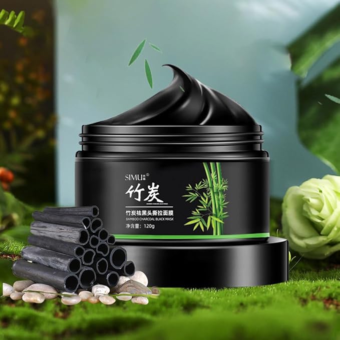 Black Charcoal Peel Off Face Mask For Men, Black Head Remover Facemask, Black Activated Charcoal Face Mask Skincare peel off, Blackhead Remover Strip Facial Mask for All Skin Types, 120g
