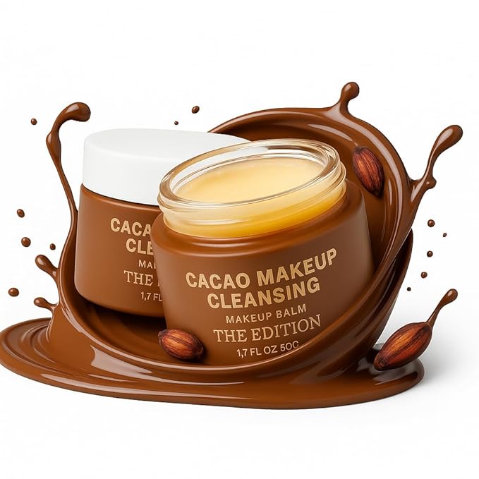 The Edition Cacao Balm Makeup Remover & Cleansing Balm ā Gentle Face & Eye Makeup Cleanser for Waterproof Makeup, Hydrating Skincare for All Skin Types, 50g
