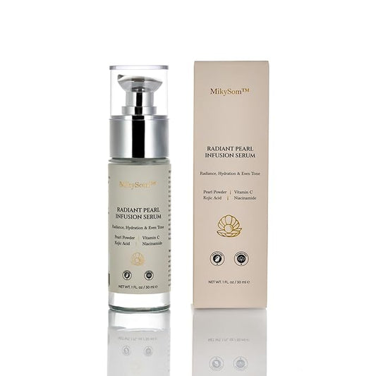 MikySom™ Radiant Pearl Infusion Face Serum with Vitamin C – Brightening & Hydrating (30ml)