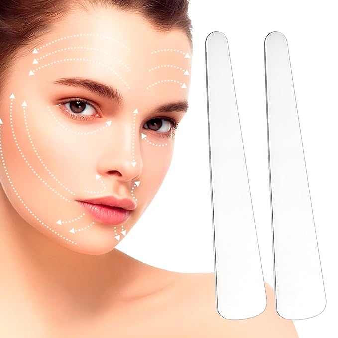 Pndeyo 3pcs Mini Metal Makeup Spatula, Reusable Cosmetic Cream Spatulas Spoon, Skincare Scoop Applicator Facial Massage Beauty Tools for Mixing and Sampling Face Eye Cream- 2.79"×0.52"