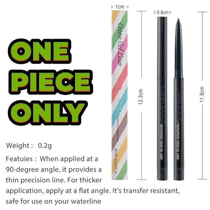 eyeliner pencil retractable eyeliner creamy pigmented smudge proof eye liner pen Shimmer Silver