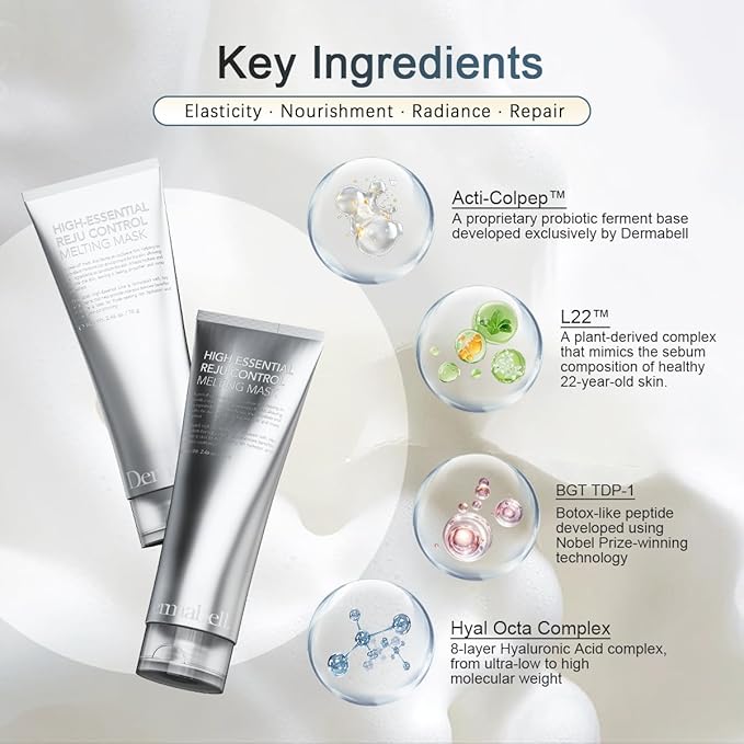 High-Essential Reju Control Melting Mask, Korean Skincare, 70g, PVA-Free, No Synthetic Resins, for Dry Dull Skin, with Probiotic Ferment