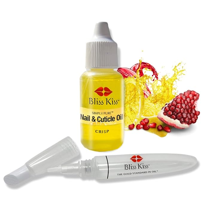 Bliss Kiss Simply Pure Dropper with Refillable Cuticle Squeeze Pen Kit (Crisp, Single Pen)