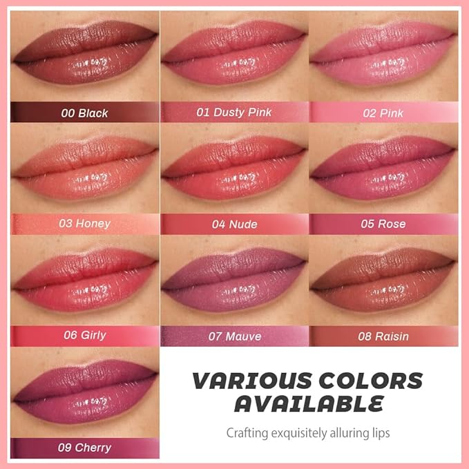 evpct 2Pcs Nude Brown Honey Lipstick Tinted Lip Balm, Sheer Hydrating Shine Tinted Lipstick for Women, Moisturizing Lip Color, Nourishing Tinted Lip Balm Plumper Gloss Stain, Glossy Shiny Finish