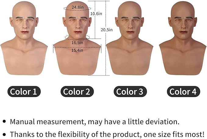 Bell Handmade Silicone Realistic Mask Handsome and Lifelike Face for Crossdressers Cosplay and Transgender