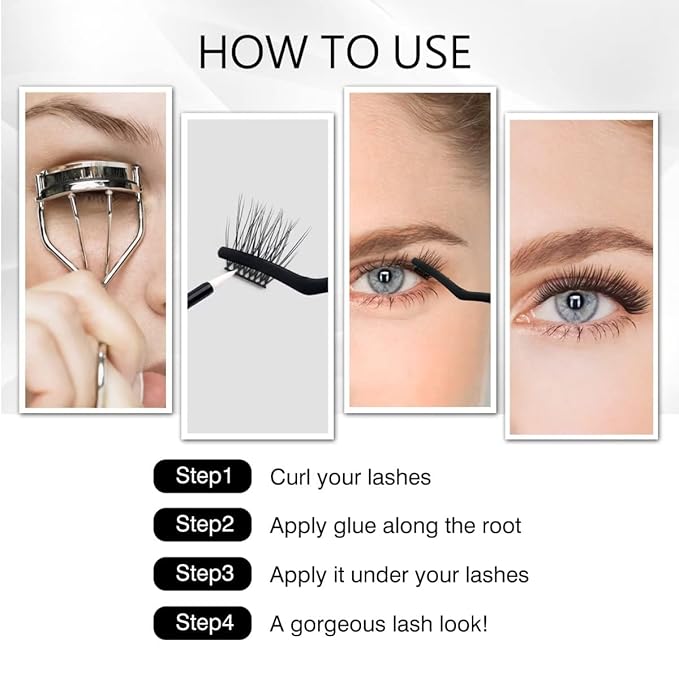 Lash Clusters 80 Clusters DIY Eyelash Extension Volume Lightweight Comfortable Handmade Reusable Individual Lashes False Eyelashes DIY at Home (Volume-Mixed)