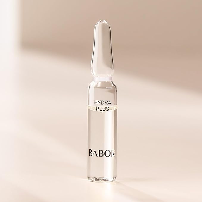 BABOR Hydra Plus Ampoule Concentrate, Moisturizing Skincare Capsule, Hyaluronic Acid Serum, Deeply Nourish to Plump and Smooth Skin, Anti Aging Serum 7 Day Treatment