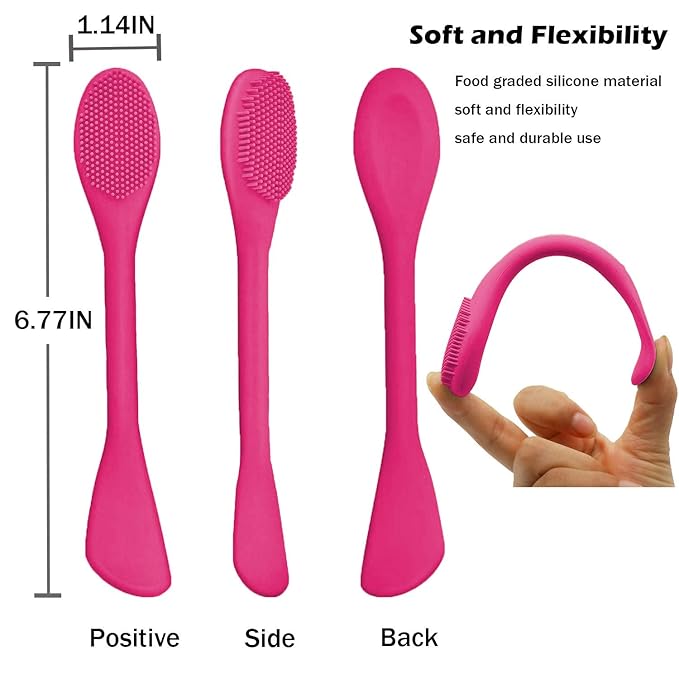 RamPula Silicone Facial Cleansing Brush Pores Cleaner,Remove Blackhead,Remove Acne,Face Massager,Applicator,Spatula,Mud Mask,DIY,Cream,Face Washing Clean,Body Lotion