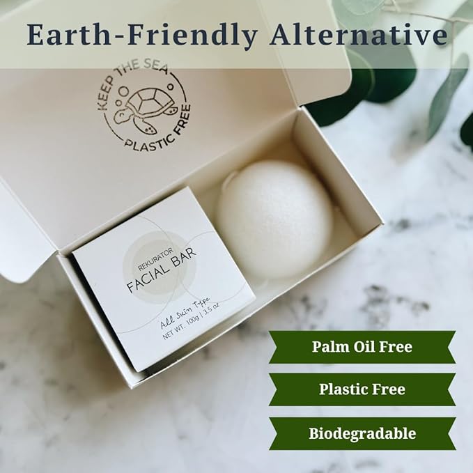 RE: REKURATOR ph Balanced Facial bar and Konjac Sponge Set