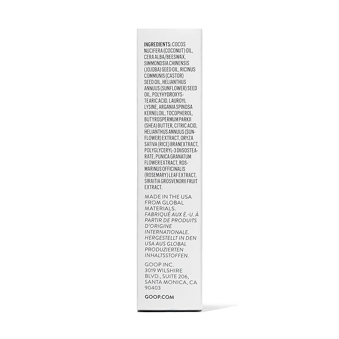 goop Beauty Clean Lip Balm | Dry Lips Treatment | Coconut Oil, Pomegranate Extract, & Shea Butter | Petroleum Free | 0.16 oz