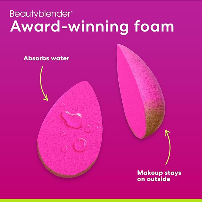 Beautyblender® | Back 2 Basics 3-Piece Blend & Cleanse Set, 2 Original Beauty Blenders + Blendercleanser® Liquid Lavender Makeup Sponge + Brush Cleaner, Made in USA, Vegan, Cruelty Free, 3 oz