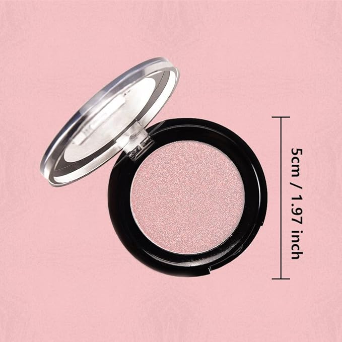 Monochrome Cream Glittle Eyeshadow Palette Makeup, High Pigment Natural Sombras Crema Para Ojos, Pink Shimmer Single Shimmer Eye Shadow for Older Women, Talc, Paraben & Cruelty Free