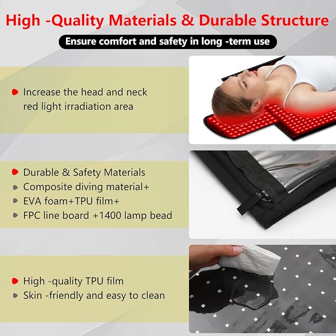 2025 New Full Body Red Light Therapy Mat, 84''X33'' Large Infrared Light Devices Full Body with 1400 Pcs LEDs, Adjustable Timer and Intensity Red Light Therapy Sleeping Bed Blanket at Home