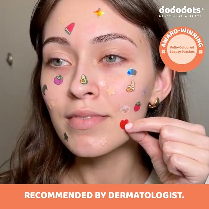 Dododots Butterfly, Cat, Flower and Heart Pimple Patches for Face - Cute Acne Hydrocolloid Patch, Pimple Patches for Zit, Spot and Blemish Treatment, 80 Acne Patches, 4 Set