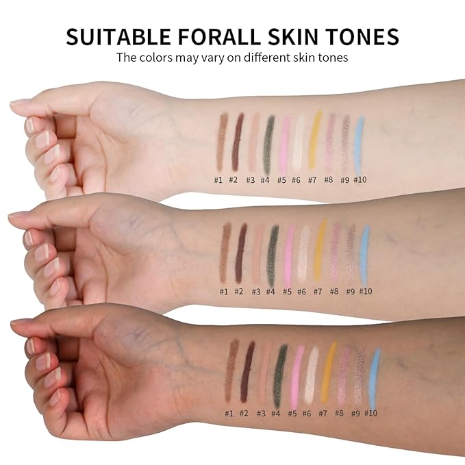 Shimmer Eye Shadow Stick, Cream Eyeshadow Stick Long-Lasting Crease-Proof Blendable Eye Brightener Pencil Multi-use for Eyeliner Highlighter Smooth Cream to Powder Eyes Crayon Makeup, 8 FANCY