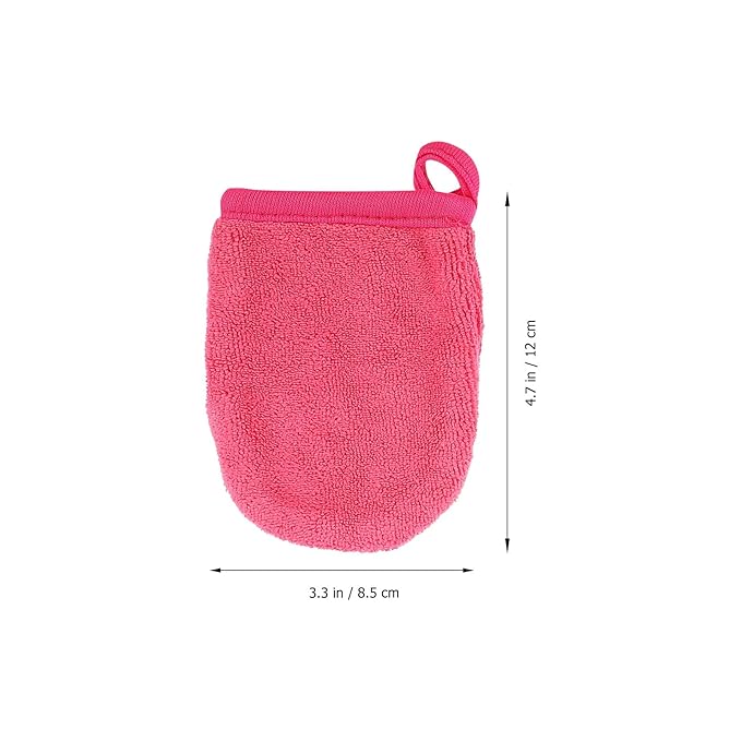 FUOYLOO Microfiber Makeup Remover Pads Mitt for Face, Eye, Lips, Gentle Facial Cleansing Cloths, Comfortable and Sturdy Face Wash Wipes for Skin Types,