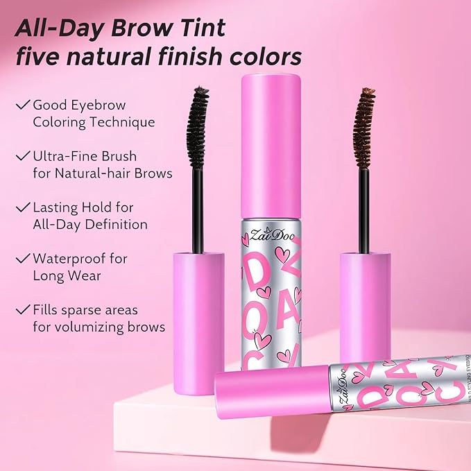 2 Packs Eyebrow Gel, Buildable, Creates Full, Voluminous-Looking Brows, Locks Hairs In Place, 24hrs for Soft Full Brows, 5g (02#)
