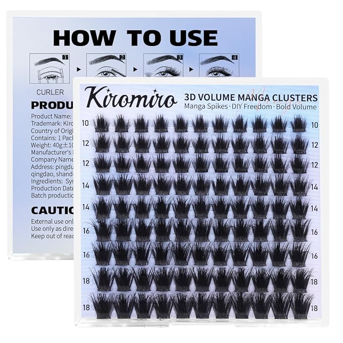 Manga Lash Cluster 3D Volume Cluster Eyelash Extensions 10-18mm Thick DIY Individual Lashes Spike Eyelash Clusters Wispy Lash Clusters
