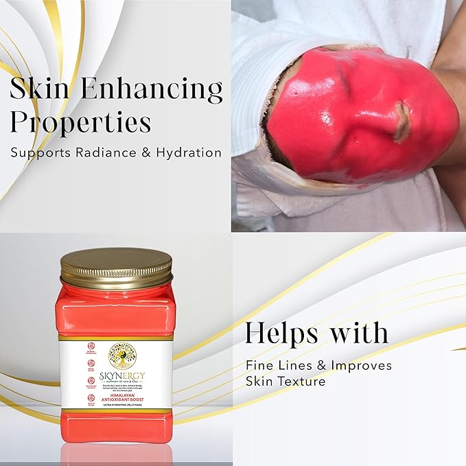 Himalayan Antioxidant Boost Jelly Mask -Professional Grade HydroGlo Peel Off Jelly Mask for Skin Hydration, Glow Suitable for All Skin Types,Vajafacial Jelly Mask | 12 Applications (30 Fl Oz)