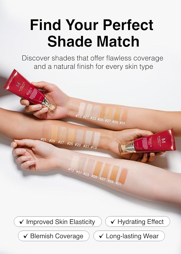 MISSHA M Perfect Cover BB Cream No.23 Natural Beige -Light/Medium with Cool/Neutral Undertone SPF 42 PA +++ 1.69 Fl Oz - Tinted Moisturizer for face with SPF