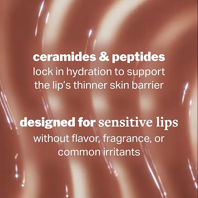 Cocokind Ceramide Lip Blur Balm, Be Powerful - Soft Brown Hydrating Lip Balm with Ceramides & Peptides, Made for Sensitive Skin & Lips, Unflavored & Fragrance-Free - 6 pack