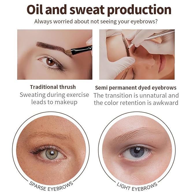 2 Packs Eyebrow Gel, Buildable, Creates Full, Voluminous-Looking Brows, Locks Hairs In Place, 24hrs for Soft Full Brows, 5g (01# 02#)