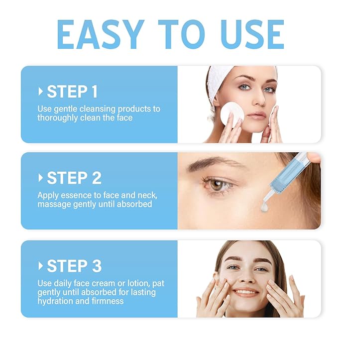 Stem Cell Serum for Face, Anti Aging Face Serum to Smooth Wrinkles, Intensive Repair Ampoule for Hydration and Revitalization, 2 Count