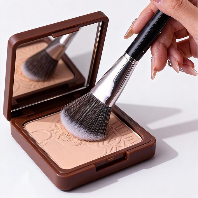 Angled Blush Brush, Bronzer Brush, Contour Brushes For Makeup, Foundation Brush, Angled Makeup Brush, Soft Dense Bristles Vegan & Cruelty-Free, Ideal For Liquid Cream And Powder Cosmetics