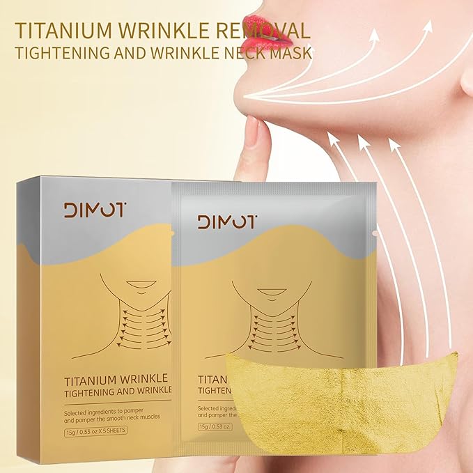 YILEST Neck Wrinkle Patches, Neck Mask for Tightening, Firming and Lifting, Anti-Wrinkle Wrap, Line Remover (5 Sheets)