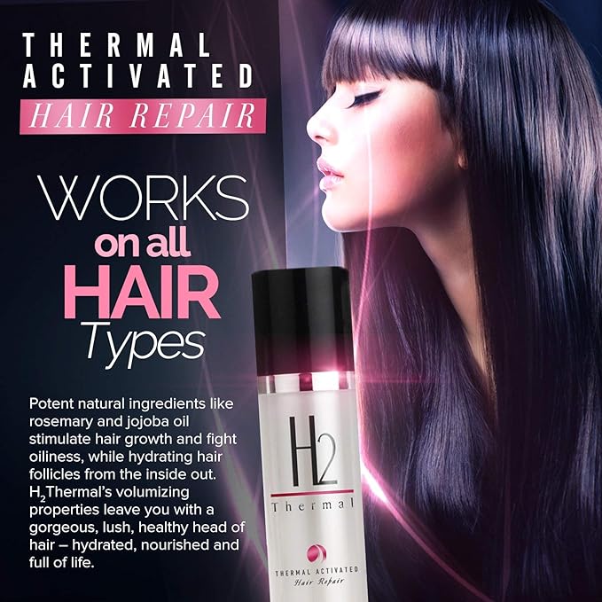 H2 Thermal and Visible Science Argan Oil Bundle - Hair Repair Treatment and Heat Protectant + Argan Oil Serum for Gorgeous Shiny Hair - Repair and Prevent Damage - Seal Split Ends (2 Items)