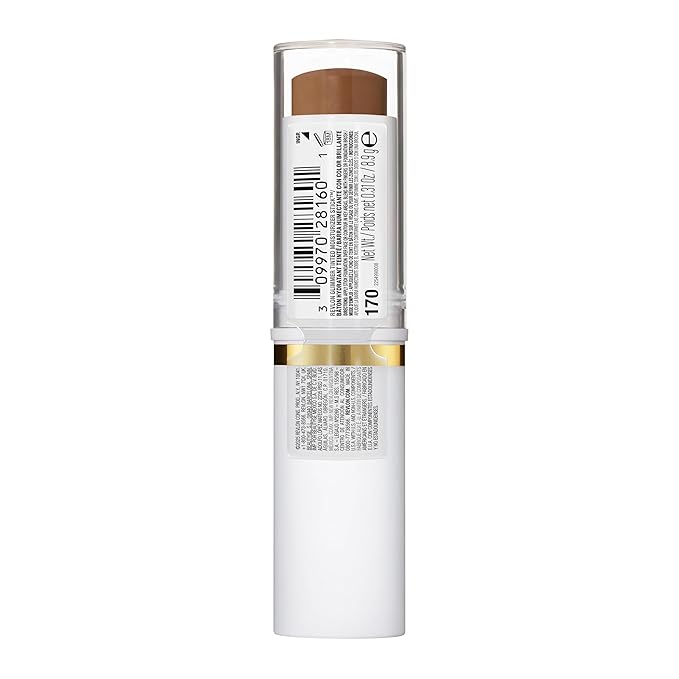Revlon Glimmer Tinted Moisturizer Stick for Face, Lightweight Foundation, Hydrating Skincare-Infused Makeup, 170 170, 0.31 oz