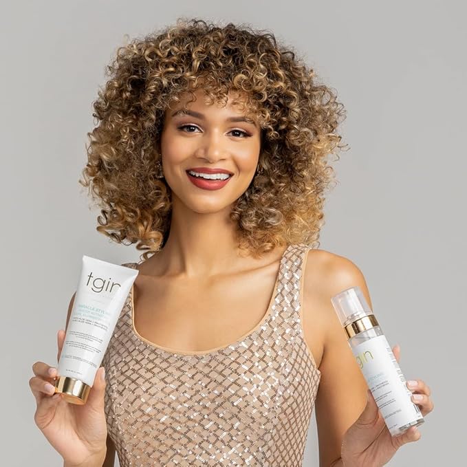 tgin Miracle Styling Multi-Use Setting Hair Foam Mousse – Curly Hair Products to Moisturize & Define – Lightweight, Non-Drying Formula for All Curl Types (7 oz)
