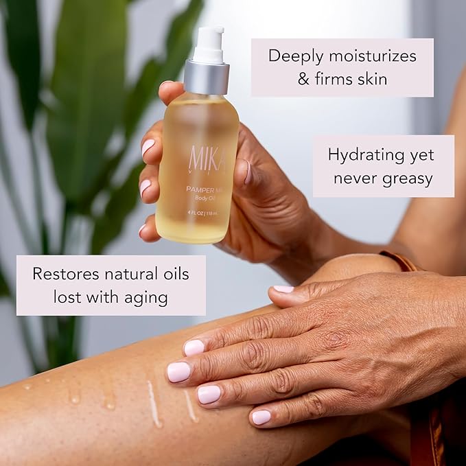 Luxury Organic Body Oil After Shower for Women - 4 oz Moisturizing Body Oil for Dry Skin W/Sesame & Jojoba Seed, Ginger & Bergamot Oils - USDA|NOP Certified Organic, Non-Greasy, Paraben Free