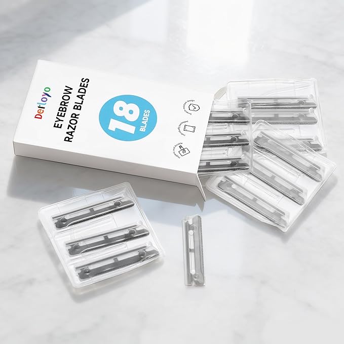 18-Pack Replacement Blades for Women's Eyebrow Razor