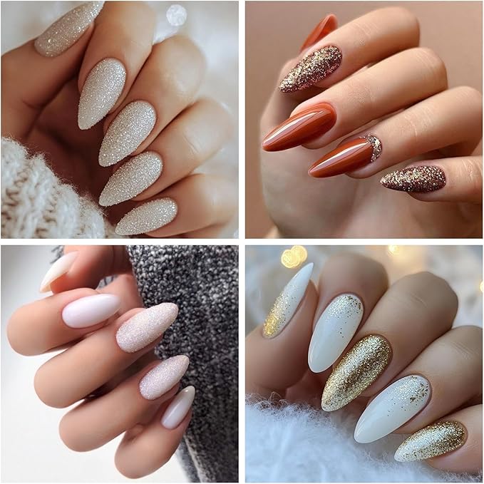 SUTOKAKA 10 Jars Shimmer Shining Nail Glitter for Autumn Winter Ultra-Fine Sugar Coating Effect Sand Powder Dazzling Diamond Dust Manicure Decoration for DIY Home Salon