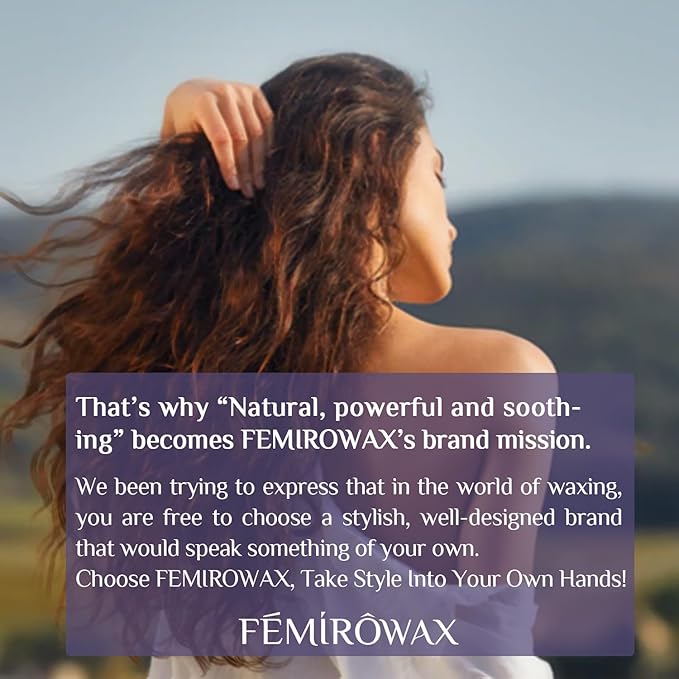 FEMIROWAX Wax Beads, 1lb Hard Wax Beans for Hair Removal Sensitive Skin with sandalwood Formula Waxing Beads for Full Body Brazilian Bikini Face Eyebrow at Home Wax Refill for Women Men
