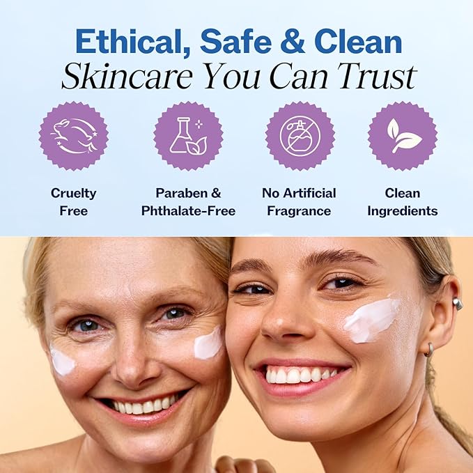 LilyAna Naturals Anti Aging Retinol Face Cream for Women – Wrinkle & Neck Cream for Firming, Retinol Moisturizer for Face with Hyaluronic Acid, Hydrating Night Cream for Fine Lines, Collagen Boost