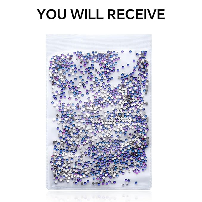 1440Pcs Purple Velvet Crystal Rhinestones,Glass Flatback Rhinestones Gemstones Small for Nail Face Makeup Art Crafts Clothes Decoration - (SS4,1.6mm,Purple Velvet)