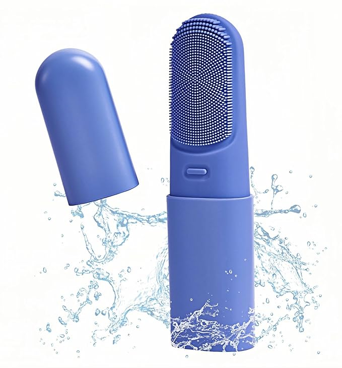 Facial Scrubber Electric Facial Cleansing Brush with Heated, Makeup Remover Cleansing Exfoliating and Massaging,3 Modes,Waterproof Rechargeable Portable Facial Brush for Woman & Men(Mist Rose Pink)