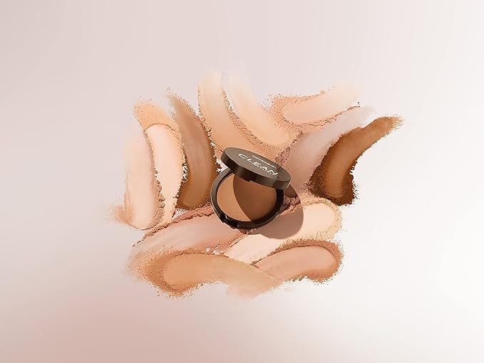 Covergirl Clean Invisible Pressed Powder, Lightweight, Breathable, Vegan Formula, Buff Beige 125, 0.38oz