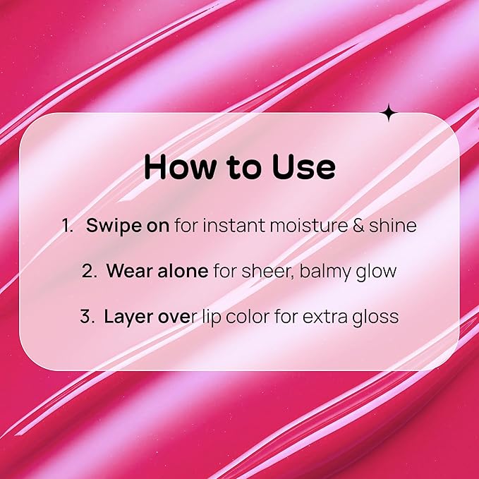 MIXIK 123 Lip Jelly, Sheer Glossy Lip Gloss with Vitamin 10 Complex & Nourishing Oils, Hydrating, Vegan, Cruelty-Free, Non-Sticky Jelly Lip Stain, 0.3 fl oz (9ml) (Very Berry)