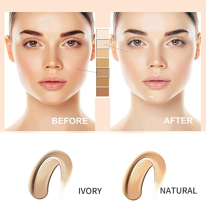 CC Cream Skin Tone Adjusting for Mature Skin,Moisturizes the skin and brightens the complexion Spf 50 (nature 1PCS)