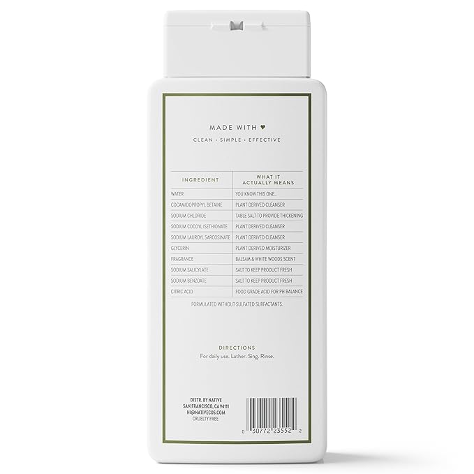 Native Balsam & White Woods Nourishing Body Wash 18 fl oz