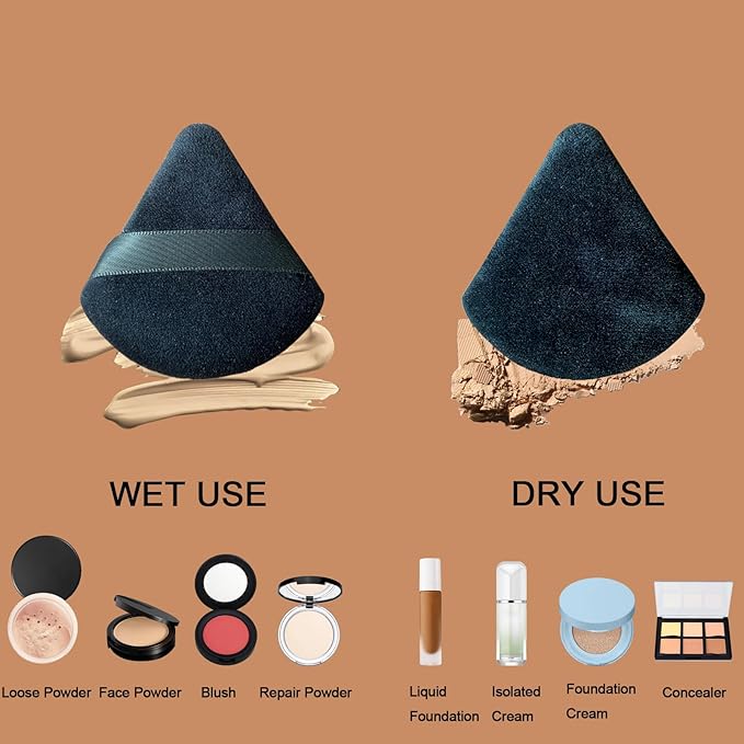 9 pcs Powder Puff Face Makeup Sponge:Powder Puff Face Triangle for Loose Powder Cosmetic Foundation makeup puff