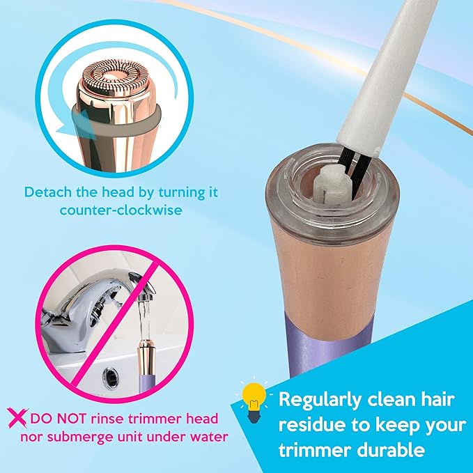 iMusthav Facial Hair Remover for Women | 18K Gold 20mm Dual Ring Head | 360° LED Light USB Rechargeable